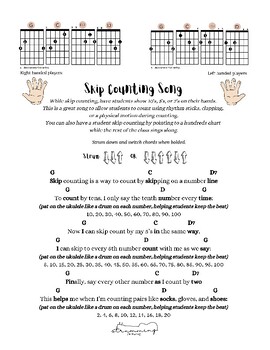 Preview of Guitar (Standard Tuning) Skip Counting Song
