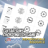 Guitar Suns Chord Memory/Match Game - Great for Guitar Lessons!