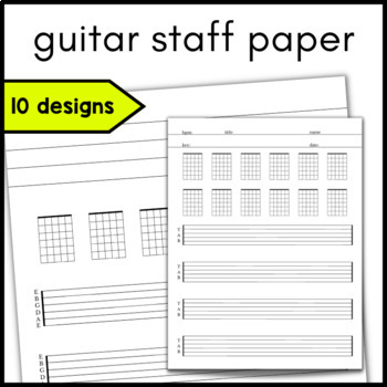 Music Staff and Tab Paper