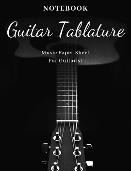 Preview of Guitar Tablature Notebook - 80 pages
