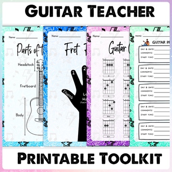 Preview of Guitar Teacher Printable Resources Set