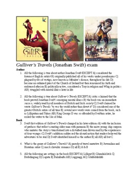 Preview of Gulliver's Travels (Jonathan Swift) exam