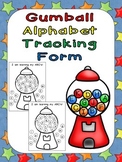 FREE Gumball Alphabet Tracking Form- Kindergarten Assessme