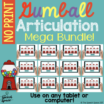 Preview of Gumball Articulation Mega Bundle | Teletherapy | Distance Learning