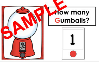 Preview of Gumball Counting Activity 1-10