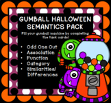 Gumball Halloween Semantics Pack: Categories, Associations