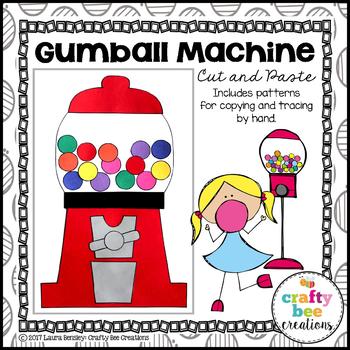 Preview of Gumball Machine Craft | Bubble Gum Craft Activity | Counting Activities