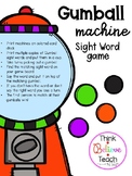 Gumball Machine Sight Word Game