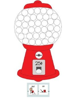 Preview of Gumball Machine, Stickers "put on" fine motor task OT