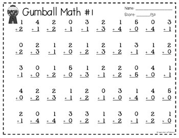 Gumball Math by Made For 1st Grade | Teachers Pay Teachers