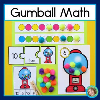 Preview of Gumball Math | Counting to 10 and Patterns with Gumballs | Bubble Gum