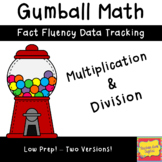 Gumball Math Multiplication & Division Fact Fluency Data Tracking