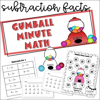Preview of Gumball Math (Timed Subtraction Drills)