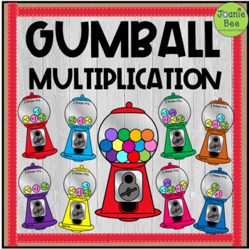 Preview of Gumball Multiplication Bulletin Board Activity Pack