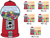 Gumball Number Memory Match Game