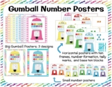 Gumball Number Posters #0-20 with ten Frames, Tally Marks 