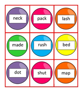 Gumball Syllable Sort - Closed and VCE Syllables by Dyslexia and more