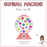 Gumball machine: numbers from 1 to 50