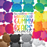 Gummy Bear Candy Clipart Watercolor Rainbow - Math Countin