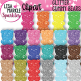 Gummy Bear Clipart with Glitter - Math Counting Bears Clipart