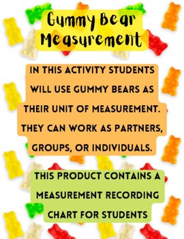 Preview of Gummy Bear Unit Measurement