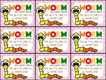Gummy Worm Beginning of Year Gift Tag by Highs and Lows of a Teacher