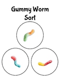 Gummy Worm PreK Kindergarten Sorting Math Activity