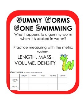 Preview of Gummy Worm Scientific Method Density Inquiry Activity Experiment