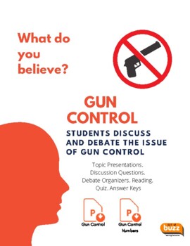 Preview of Gun Control Debate. Opinion. Discussion. 2nd Amendment. Quiz. PPTx. ELA. Issues