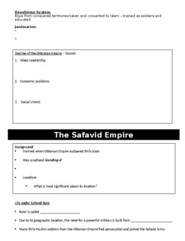 Gunpowder Empires Guided Student Notes by History to the Point TPT
