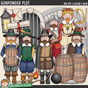 Preview of Gunpowder Plot / Bonfire Night Clip Art (Kate Hadfield Designs)