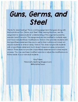 thesis of guns germs and steel