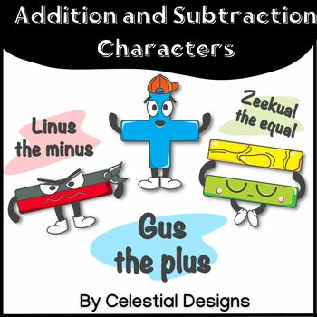 Preview of Gus the Plus, Linus the Minus, Zeequal the Equal Math Sentence Characters