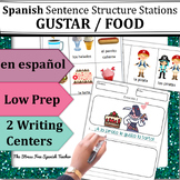 Gustar and Food Spanish Sentence Structure Centers Station