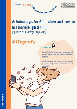 Preview of Gustar (II) Relaciones personales - Relationships booklet in Spanish