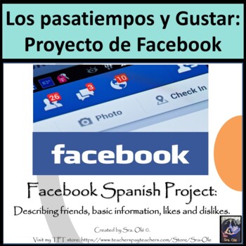 Preview of Gustar & Pasatiempos Project Fakebook Spanish Pastimes Likes & Dislikes Unit