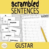 Gustar Scrambled Sentences Activity