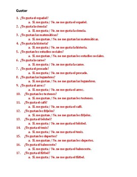 Gustar Spanish Verb Worksheet Distance Learning by jer520 LLC | TpT