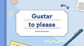 Preview of Gustar "to please"