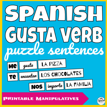 Preview of Spanish verbs like gustar el verbo gustar printable centers activity