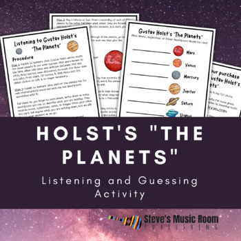 Preview of Gustav Holst's "The Planets" Listening and Guessing Game Activity