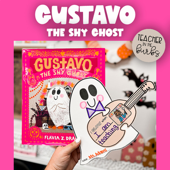 Preview of Gustavo the Shy Ghost Craftivity | October Book Craft | Fall Dia De Los Muertos