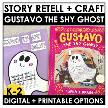 Preview of Gustavo the Shy Ghost  Read Aloud Digital + Print Google Slides™ | Craft