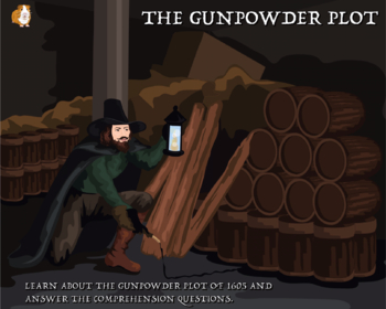 Preview of Guy Fawkes And The Gun Powder Plot Reading Comprehension (8 years plus)