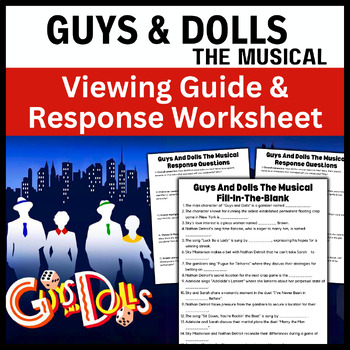 Preview of Guys And Dolls The Musical: Fill In The Blank Viewing Guide & Response Worksheet