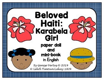 Preview of Gwayabel Boy and Karabela Girl Paper Doll and Book in English (Bundle)