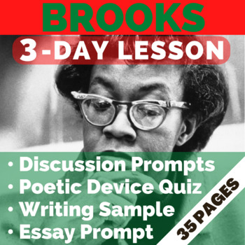Preview of Gwendolyn Brooks's 10 BEST Poems | Discussion Questions, Writing Assignment, Key
