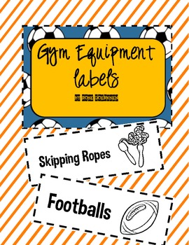 Preview of Gym Equipment Storage {Labels}