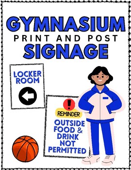 Preview of Gymnasium Signage For Sporting Events and School Activities (blue)