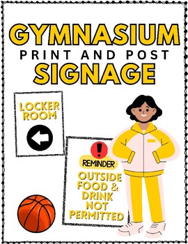 Preview of Gymnasium Signage For Sporting Events and School Activities (gold)